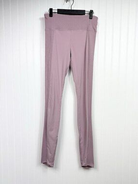 ATHLETA Womens Sz MEDIUM High Rise Tight Muted Pink Leggings LONG 34" Inseam